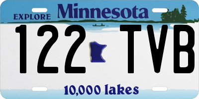 MN license plate 122TVB
