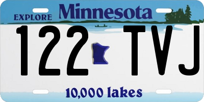 MN license plate 122TVJ