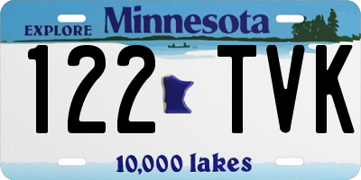MN license plate 122TVK
