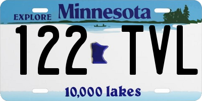 MN license plate 122TVL