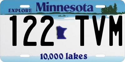 MN license plate 122TVM