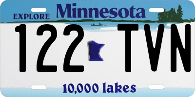 MN license plate 122TVN