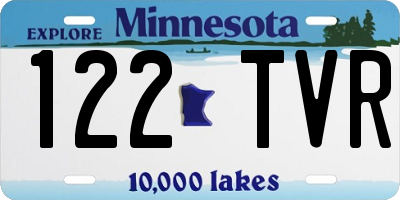 MN license plate 122TVR