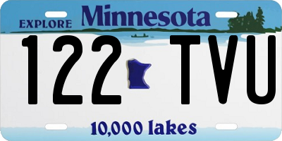 MN license plate 122TVU