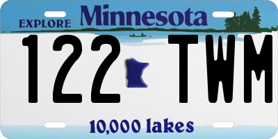 MN license plate 122TWM