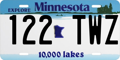 MN license plate 122TWZ