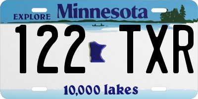 MN license plate 122TXR