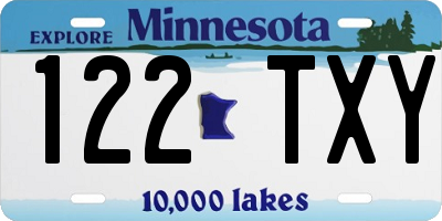 MN license plate 122TXY