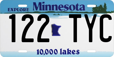 MN license plate 122TYC