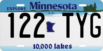 MN license plate 122TYG