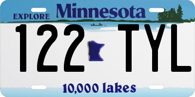 MN license plate 122TYL