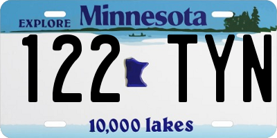 MN license plate 122TYN