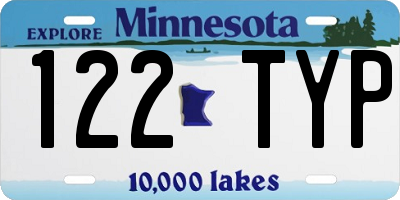 MN license plate 122TYP