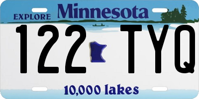 MN license plate 122TYQ