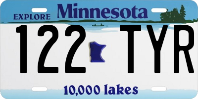 MN license plate 122TYR