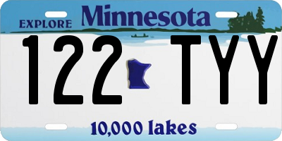 MN license plate 122TYY