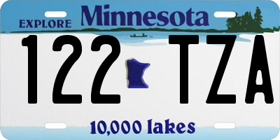 MN license plate 122TZA