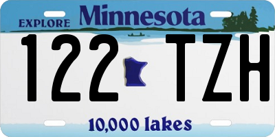 MN license plate 122TZH
