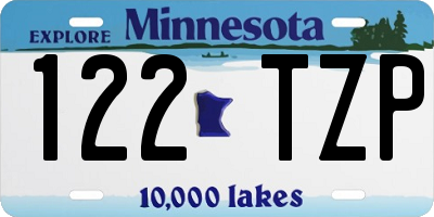 MN license plate 122TZP