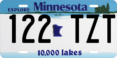 MN license plate 122TZT