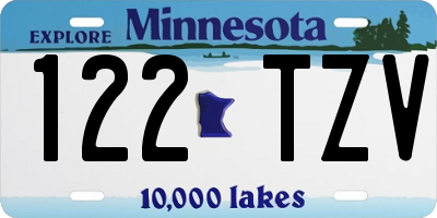 MN license plate 122TZV