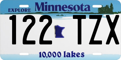 MN license plate 122TZX