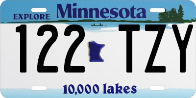 MN license plate 122TZY