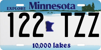 MN license plate 122TZZ