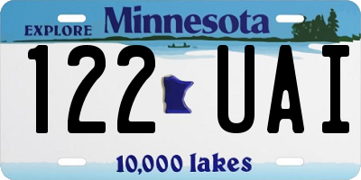 MN license plate 122UAI