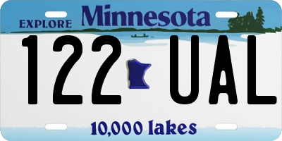 MN license plate 122UAL