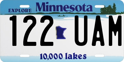 MN license plate 122UAM