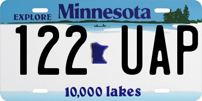 MN license plate 122UAP