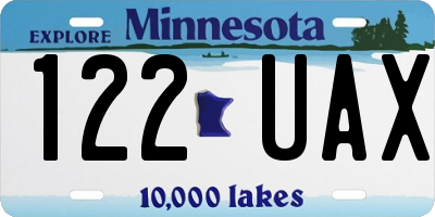 MN license plate 122UAX