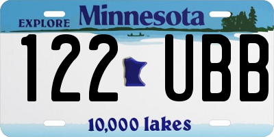 MN license plate 122UBB