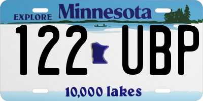 MN license plate 122UBP
