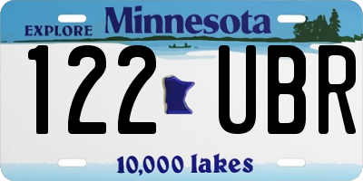 MN license plate 122UBR