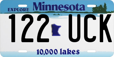 MN license plate 122UCK