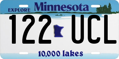 MN license plate 122UCL