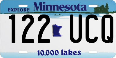 MN license plate 122UCQ