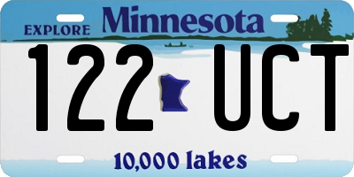 MN license plate 122UCT