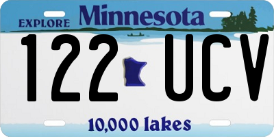 MN license plate 122UCV