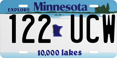 MN license plate 122UCW