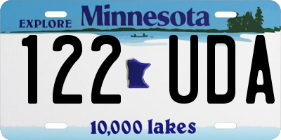 MN license plate 122UDA