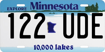 MN license plate 122UDE