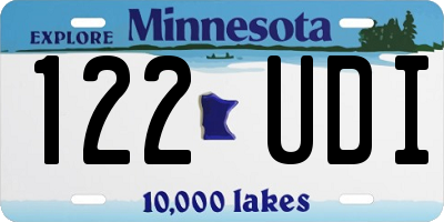 MN license plate 122UDI