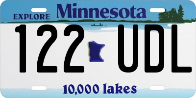 MN license plate 122UDL