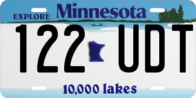 MN license plate 122UDT