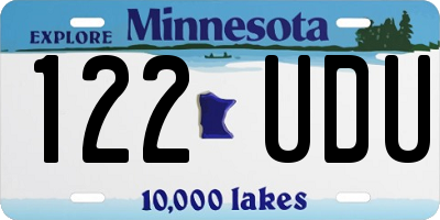 MN license plate 122UDU