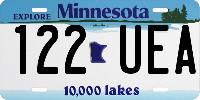 MN license plate 122UEA