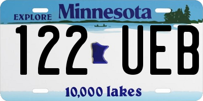 MN license plate 122UEB